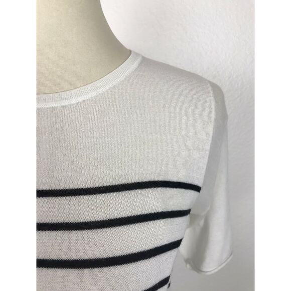 T Alexander Wang Stretch Knit Pullover Striped Top FLAWS - Picture 3 of 12